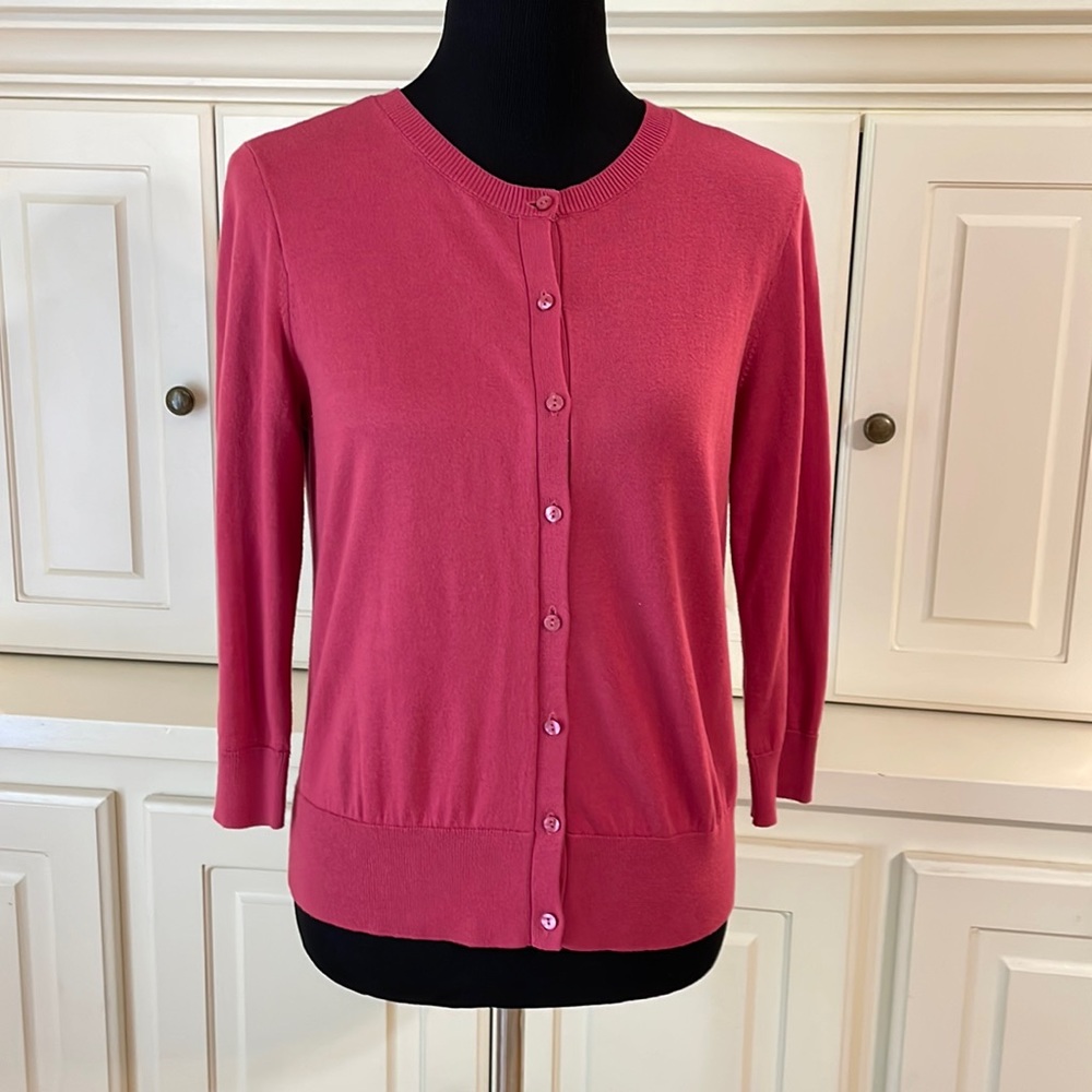 CHAPS cardigan sweater, size small. Three-quarter sleeves. Brand new condition.